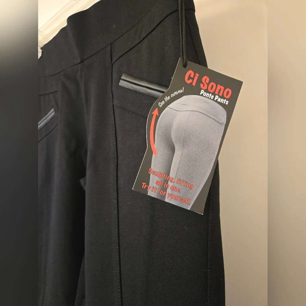NWT Ci Sono Black Ponte‎ Pants - Picture 2 of 5
